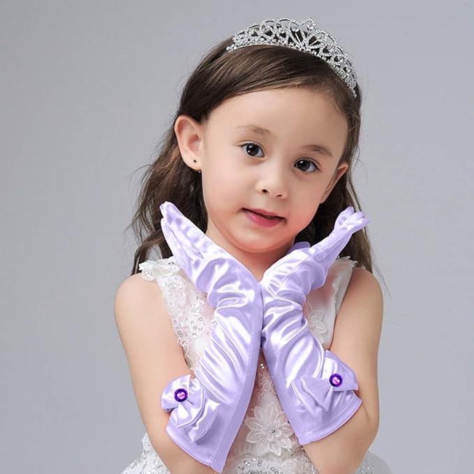 Princess Sofia Rapunzel Costume Dress up Accessories for Girls Rapunzel Gloves Tiara Crown Necklace Wand Earrings Bracelet Ring Princess Halloween Cosplay Accessories Christmas Gifts Set