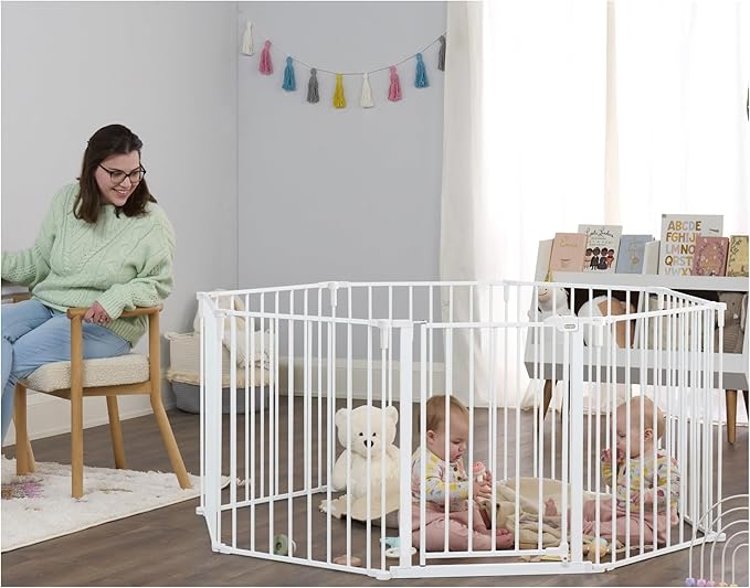 Regalo 194-Inch Super Wide Adjustable Baby Gate and Play Yard, 2-In-1, Bonus Kit, 4 Count (Pack of 1)