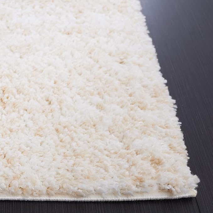 SAFAVIEH Berber Shag Collection Runner Rug - 2'3" x 8', Ivory & Beige, Non-Shedding & Easy Care, 1.2-inch Thick Ideal for High Traffic Areas in Living Room, Bedroom (BER563A)