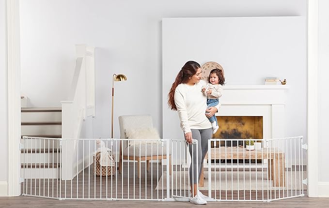 Regalo 144-Inch Super Wide Adjustable Baby Gate and Play Yard, 2-In-1, Bonus Kit, Includes 4 Pack of Wall Mounts