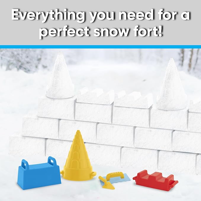 Superio Snow Brick Maker Igloo Fort Block Form Outdoor Winter Snow Toys Sand Castle Building Kit for Adults and Kids Sandbox, Beach, Sand Toys (Blue, 6)