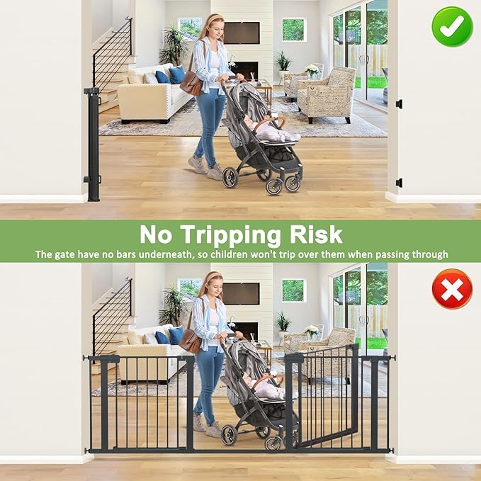 Reinforced 100 Inch Extra Wide Retractable Dog Gate for The House Extra Wide Retractable Baby Gates Extra Wide Retractable Pet Gate for Dogs Extra Long Baby Gate for Large Opening Kid Gate for Doorway
