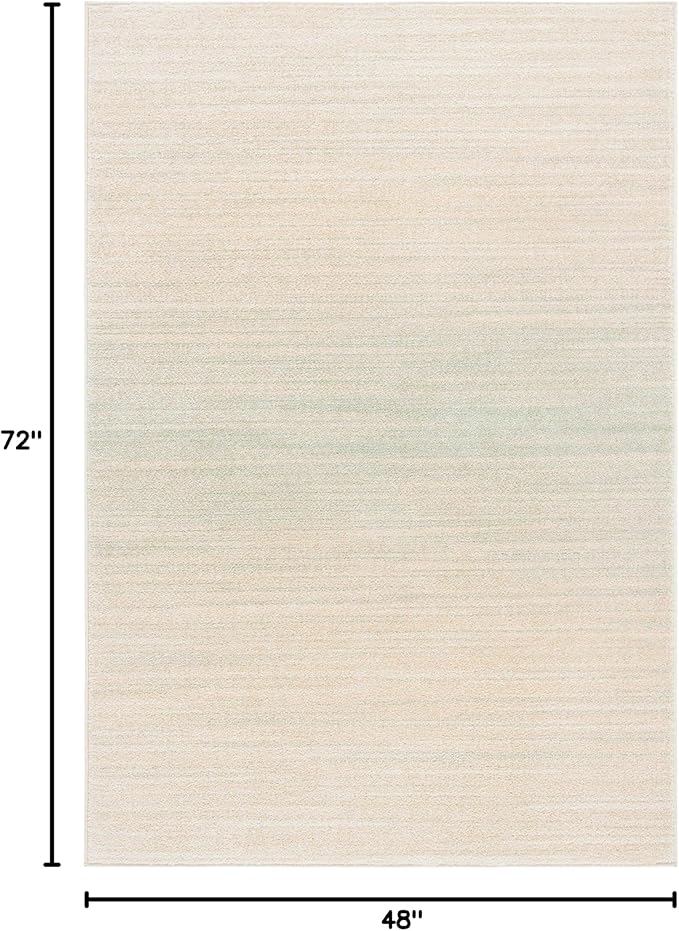 SAFAVIEH Adirondack Collection Accent Rug - 4' x 6', Green & Ivory, Modern Ombre Design, Non-Shedding & Easy Care, Ideal for High Traffic Areas in Entryway, Living Room, Bedroom (ADR142Y)