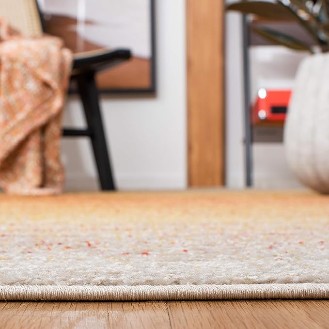 SAFAVIEH Adirondack Collection Accent Rug - 2'6" x 4', Orange & Red, Modern Ombre Design, Non-Shedding & Easy Care, Ideal for High Traffic Areas in Entryway, Living Room, Bedroom (ADR142P)