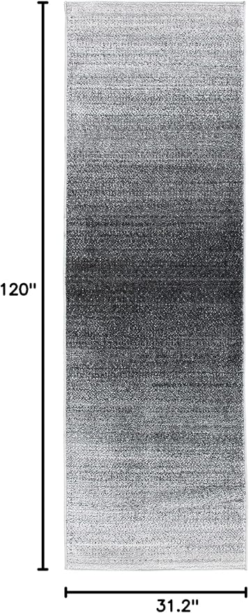 SAFAVIEH Adirondack Collection Runner Rug - 2'6" x 10', Grey & Dark Grey, Modern Ombre Design, Non-Shedding & Easy Care, Ideal for High Traffic Areas in Living Room, Bedroom (ADR142H)