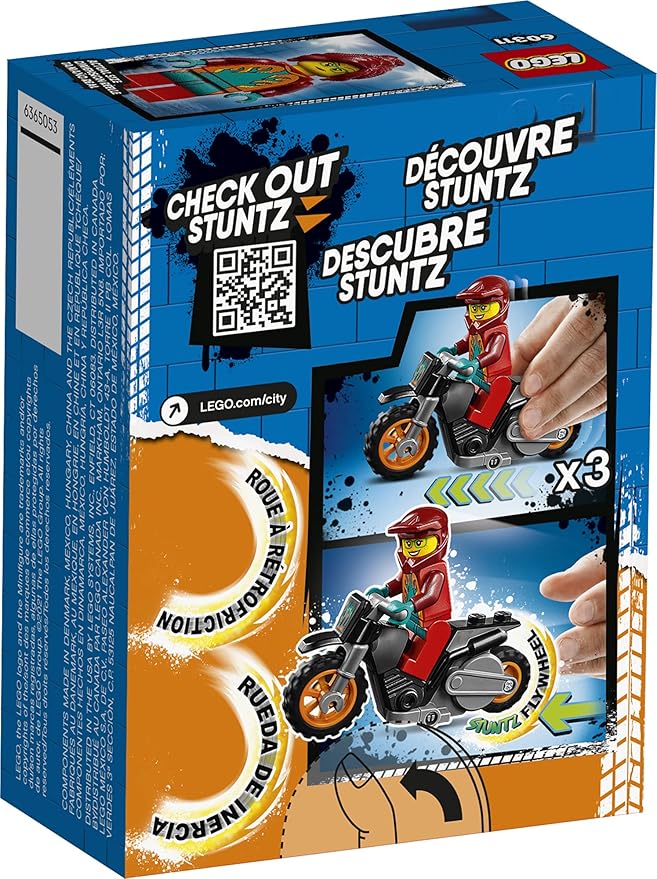 LEGO City Fire Stunt Bike 60311 Building Kit; Fun, Cool Toy for Kids (11 Pieces)