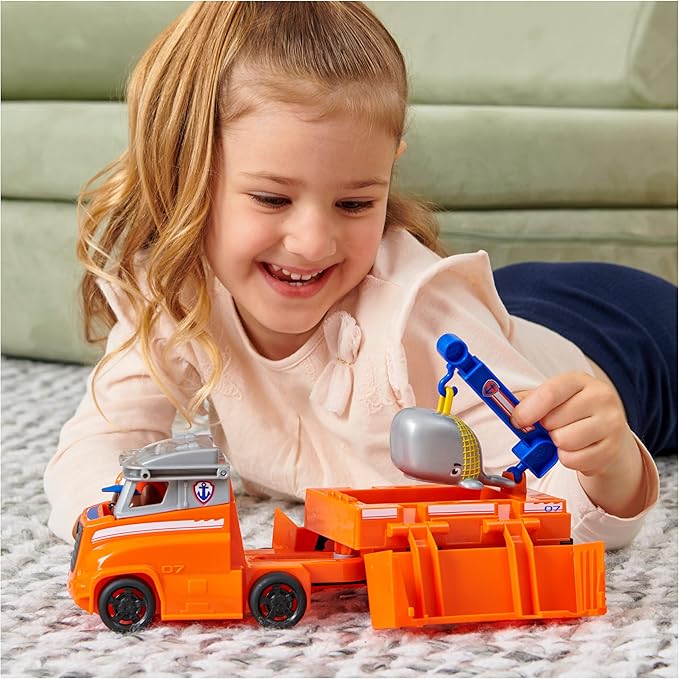 Paw Patrol, Big Truck Pup’s Zuma Transforming Toy Trucks with Collectible Action Figure, Kids Toys for Ages 3 and up