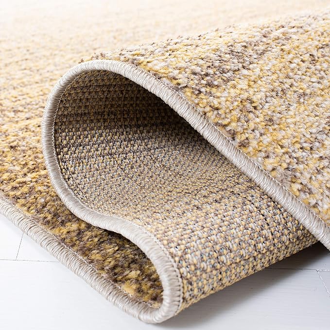 SAFAVIEH Adirondack Collection Area Rug - 8' x 10', Gold & Ivory, Modern Ombre Design, Non-Shedding & Easy Care, Ideal for High Traffic Areas in Living Room, Bedroom (ADR142D)