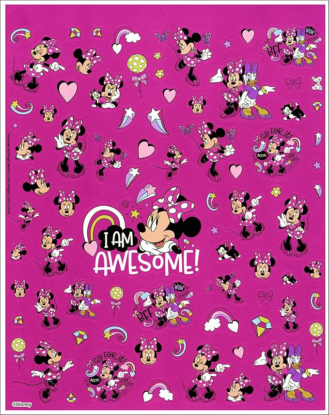 Disney Minnie Mouse Stickers Activity Bundle - Set Includes Minnie Mouse Sticker Pad, Minnie Mouse Reward Stickers, Minnie Mouse Puffy Stickers, and Castle Door Hanger