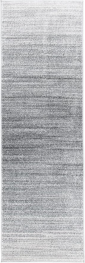 SAFAVIEH Adirondack Collection Runner Rug - 2'6" x 8', Grey & Ivory, Modern Ombre Design, Non-Shedding & Easy Care, Ideal for High Traffic Areas in Living Room, Bedroom (ADR142F)