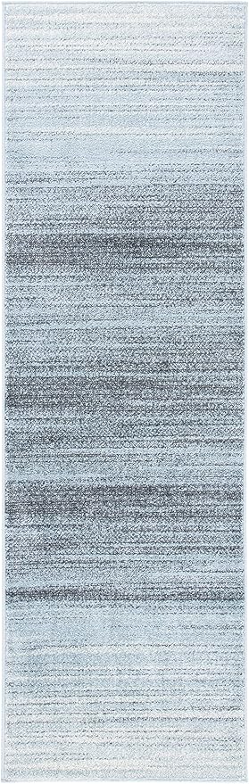 SAFAVIEH Adirondack Collection Runner Rug - 2'6" x 10', Grey & Light Grey, Modern Ombre Design, Non-Shedding & Easy Care, Ideal for High Traffic Areas in Living Room, Bedroom (ADR142G)