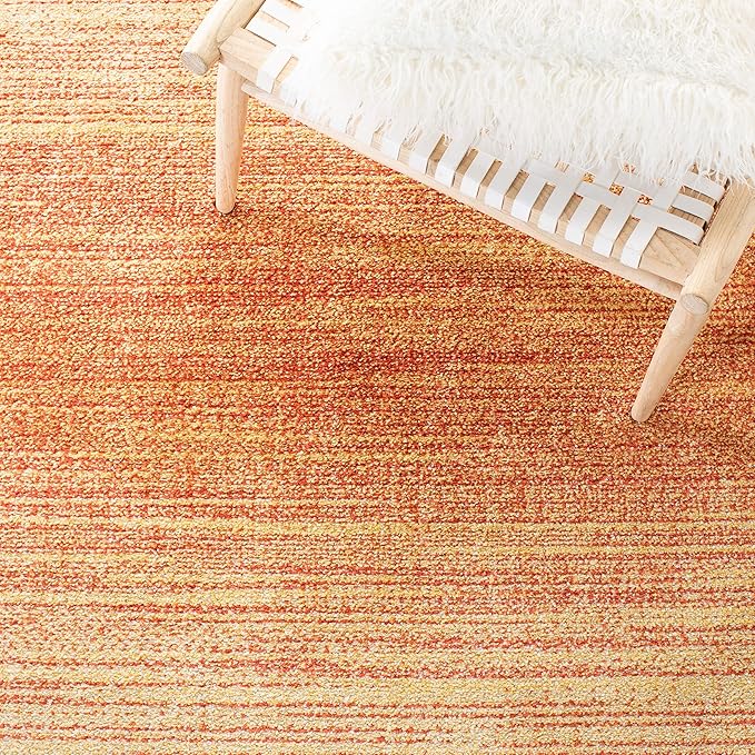 SAFAVIEH Adirondack Collection Accent Rug - 4' x 6', Orange & Red, Modern Ombre Design, Non-Shedding & Easy Care, Ideal for High Traffic Areas in Entryway, Living Room, Bedroom (ADR142P)