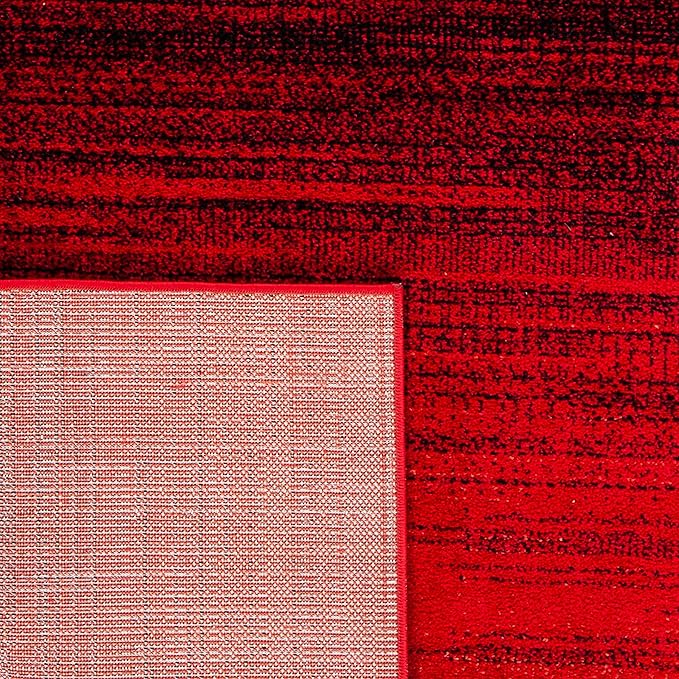 SAFAVIEH Adirondack Collection Accent Rug - 4' x 6', Red & Black, Modern Ombre Design, Non-Shedding & Easy Care, Ideal for High Traffic Areas in Entryway, Living Room, Bedroom (ADR142Q)