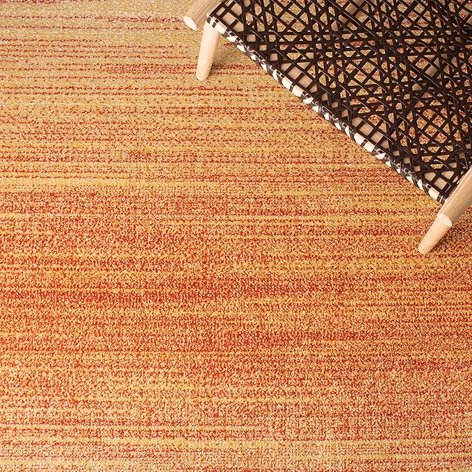 SAFAVIEH Adirondack Collection X-Large Area Rug - 11' x 15', Orange & Red, Modern Ombre Design, Non-Shedding & Easy Care, Ideal for High Traffic Areas in Living Room, Bedroom (ADR142P)