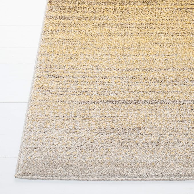 SAFAVIEH Adirondack Collection Area Rug - 8' x 10', Gold & Ivory, Modern Ombre Design, Non-Shedding & Easy Care, Ideal for High Traffic Areas in Living Room, Bedroom (ADR142D)