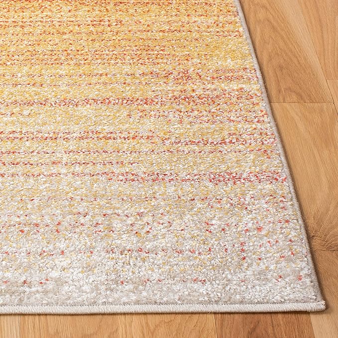 SAFAVIEH Adirondack Collection Accent Rug - 2'6" x 4', Orange & Red, Modern Ombre Design, Non-Shedding & Easy Care, Ideal for High Traffic Areas in Entryway, Living Room, Bedroom (ADR142P)