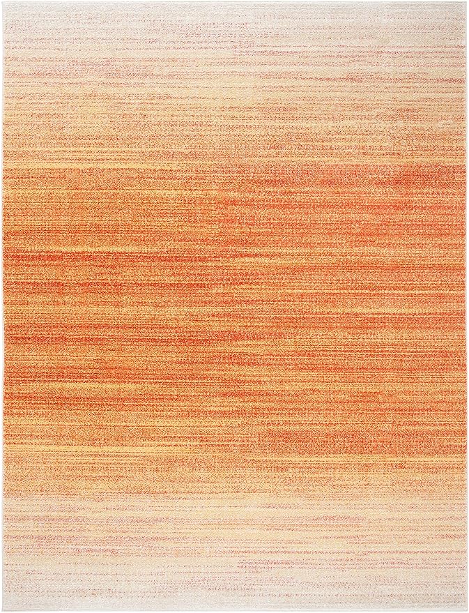 SAFAVIEH Adirondack Collection X-Large Area Rug - 11' x 15', Orange & Red, Modern Ombre Design, Non-Shedding & Easy Care, Ideal for High Traffic Areas in Living Room, Bedroom (ADR142P)