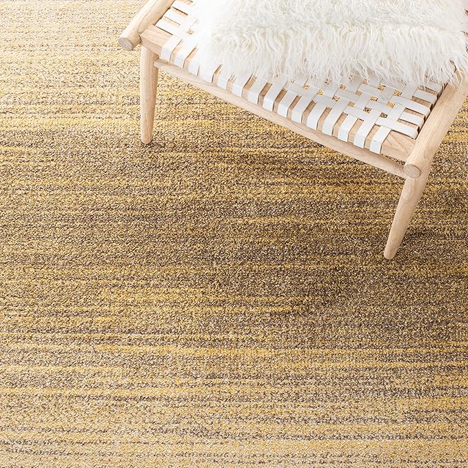 SAFAVIEH Adirondack Collection Area Rug - 8' x 10', Gold & Ivory, Modern Ombre Design, Non-Shedding & Easy Care, Ideal for High Traffic Areas in Living Room, Bedroom (ADR142D)