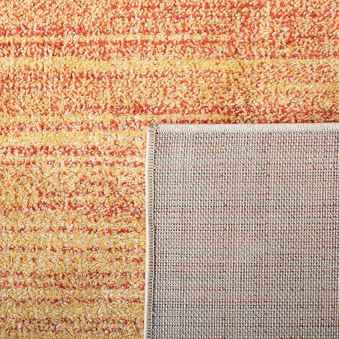 SAFAVIEH Adirondack Collection Accent Rug - 2'6" x 4', Orange & Red, Modern Ombre Design, Non-Shedding & Easy Care, Ideal for High Traffic Areas in Entryway, Living Room, Bedroom (ADR142P)