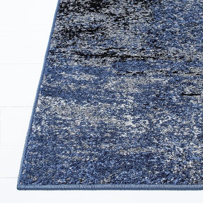 SAFAVIEH Adirondack Collection Runner Rug - 2'6" x 14', Grey & Blue, Modern Abstract Design, Non-Shedding & Easy Care, Ideal for High Traffic Areas in Living Room, Bedroom (ADR112H)