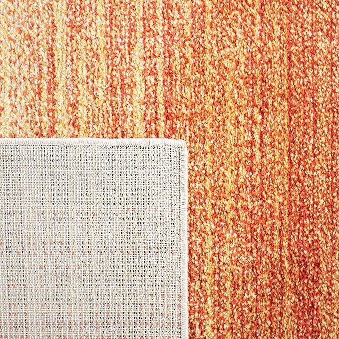 SAFAVIEH Adirondack Collection Accent Rug - 3' x 5', Orange & Red, Modern Ombre Design, Non-Shedding & Easy Care, Ideal for High Traffic Areas in Entryway, Living Room, Bedroom (ADR142P)