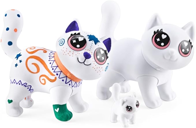 Crayola Scribble Scrubbie Jumbo, Large Posable Animal Toy, 6 Inches, Toy Cat for Girls & Boys, Animal Grooming Toy, Gift