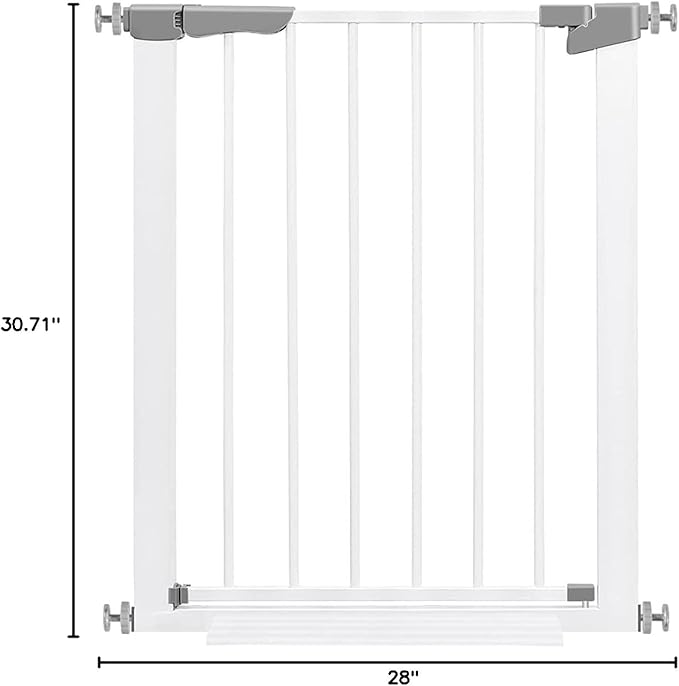 Small Baby Gate for The House, Stairs. Dog Gates for Doorways. Auto Close Safety Pet Gate, Extra Small Child Gate, Durability Dog Gate, Toddler Gate.
