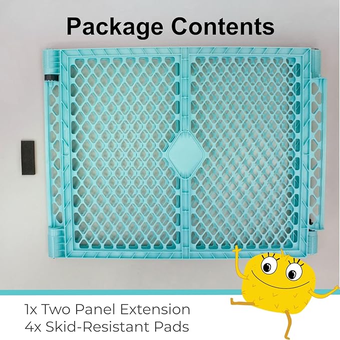 Toddleroo by North States Superyard Aqua 2 Panel Extension: Increases Play Space up to 34.4 sq. ft. (Adds 64", Aqua)