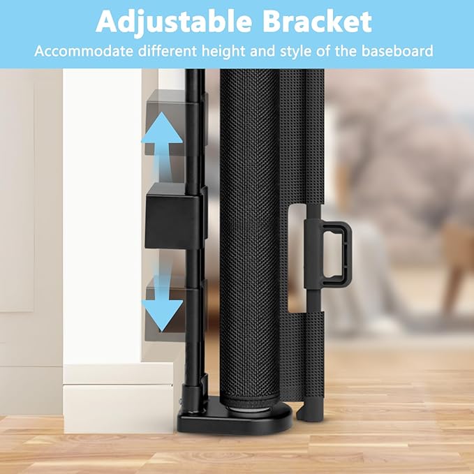 Reinforced Bottom 120 Inch Retractable Baby Gates Extra Wide Baby Gates for Large Openings 10 Ft Retractable Dog Gates for Doorways Extra Wide Outdoor Retractable Gates for Dogs Extra Long Pet Gate