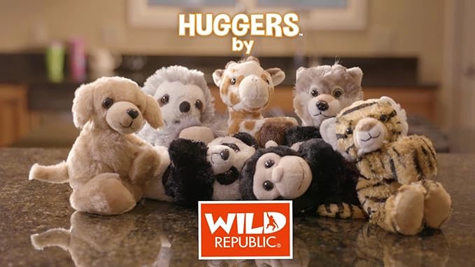 Wild Republic Huggers Giraffe Plush Toy, Slap Bracelet, Stuffed Animal, Kids Toys, 8 inches