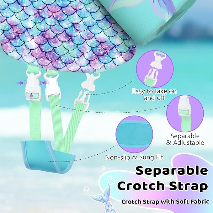 Vvinca Separable Toddler Swim Vest Fit 22-66 Lbs（1-6 Years）|2025 Newest 3 in 1 Pool Float & Arm Bands Boys and Girls, Adjustable Sturdy Safety for Infant 1 2 3 4 5 6 Year