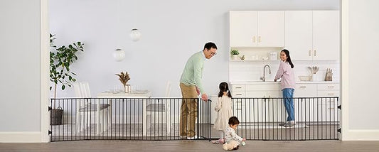 Regalo 192-Inch Super Wide Adjustable Baby Gate and Play Yard, Black, 4-in-1, Bonus Kit, Includes 4 Count (Pack of 1) of Wall Mounts