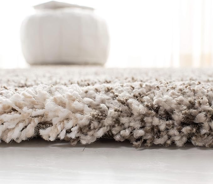 SAFAVIEH Hudson Shag Collection Accent Rug - 3' x 5', Grey & Ivory, Trellis Design, Non-Shedding & Easy Care, 2-inch Thick Ideal for High Traffic Areas in Entryway, Living Room, Bedroom (SGH282B)