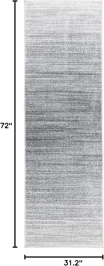 SAFAVIEH Adirondack Collection Runner Rug - 2'6" x 6', Grey & Ivory, Modern Ombre Design, Non-Shedding & Easy Care, Ideal for High Traffic Areas in Living Room, Bedroom (ADR142F)
