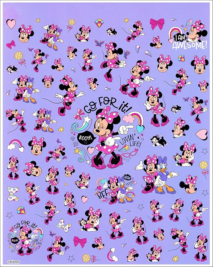 Disney Minnie Mouse Stickers Activity Bundle - Set Includes Minnie Mouse Sticker Pad, Minnie Mouse Reward Stickers, Minnie Mouse Puffy Stickers, and Castle Door Hanger