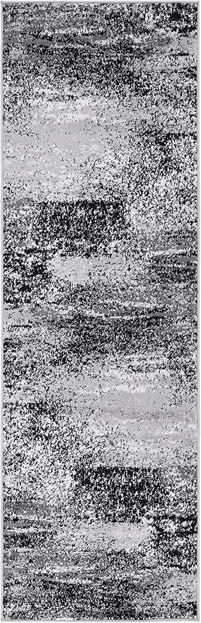 SAFAVIEH Adirondack Collection Runner Rug - 2'6" x 10', Silver & Multi, Modern Abstract Design, Non-Shedding & Easy Care, Ideal for High Traffic Areas in Living Room, Bedroom (ADR112G)