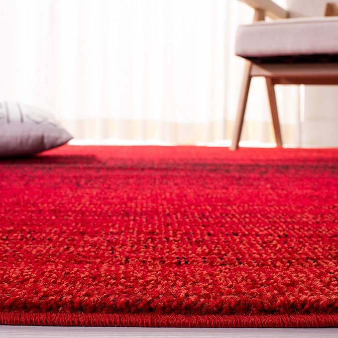 SAFAVIEH Adirondack Collection Runner Rug - 2'6" x 8', Red & Black, Modern Ombre Design, Non-Shedding & Easy Care, Ideal for High Traffic Areas in Living Room, Bedroom (ADR142Q)