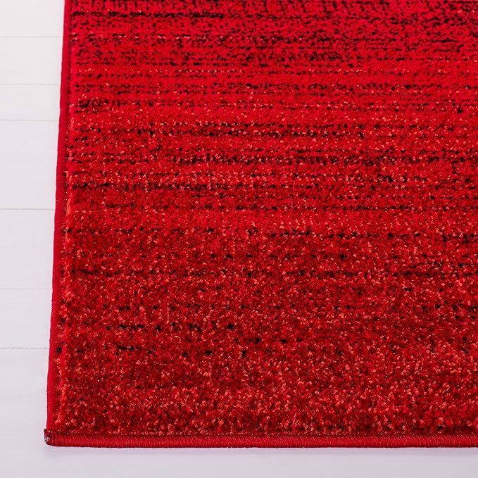 SAFAVIEH Adirondack Collection Accent Rug - 4' x 6', Red & Black, Modern Ombre Design, Non-Shedding & Easy Care, Ideal for High Traffic Areas in Entryway, Living Room, Bedroom (ADR142Q)