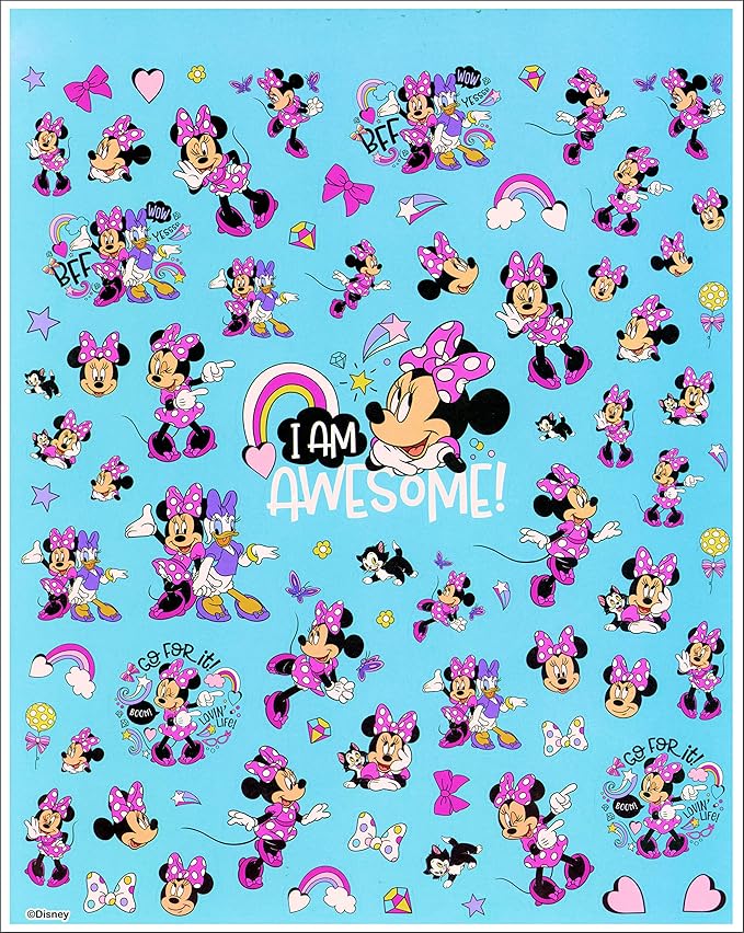 Disney Minnie Mouse Stickers Activity Bundle - Set Includes Minnie Mouse Sticker Pad, Minnie Mouse Reward Stickers, Minnie Mouse Puffy Stickers, and Castle Door Hanger
