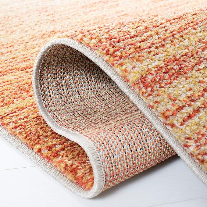 SAFAVIEH Adirondack Collection Accent Rug - 4' x 6', Orange & Red, Modern Ombre Design, Non-Shedding & Easy Care, Ideal for High Traffic Areas in Entryway, Living Room, Bedroom (ADR142P)