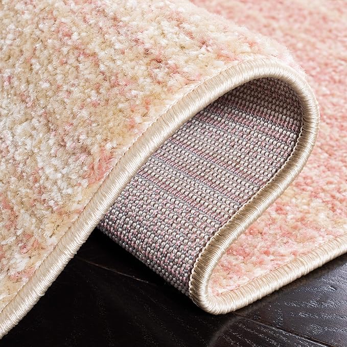 SAFAVIEH Adirondack Collection Runner Rug - 2'6" x 14', Pink & Ivory, Modern Ombre Design, Non-Shedding & Easy Care, Ideal for High Traffic Areas in Living Room, Bedroom (ADR142U)