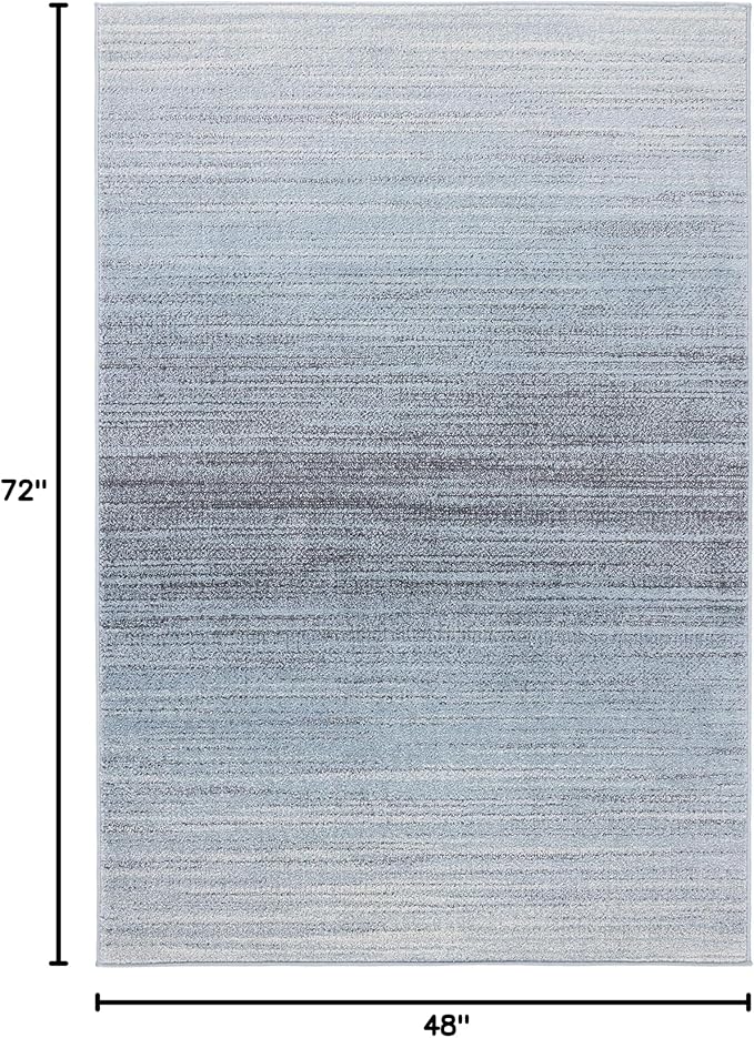 SAFAVIEH Adirondack Collection Accent Rug - 4' x 6', Grey & Light Grey, Modern Ombre Design, Non-Shedding & Easy Care, Ideal for High Traffic Areas in Entryway, Living Room, Bedroom (ADR142G)