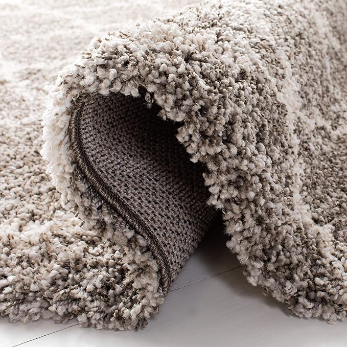 SAFAVIEH Hudson Shag Collection Accent Rug - 4' x 6', Grey & Ivory, Trellis Design, Non-Shedding & Easy Care, 2-inch Thick Ideal for High Traffic Areas in Entryway, Living Room, Bedroom (SGH282B)