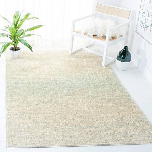 SAFAVIEH Adirondack Collection Accent Rug - 4' x 6', Green & Ivory, Modern Ombre Design, Non-Shedding & Easy Care, Ideal for High Traffic Areas in Entryway, Living Room, Bedroom (ADR142Y)