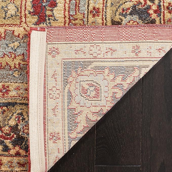 SAFAVIEH Mahal Collection Runner Rug - 2'2" x 14', Natural & Navy, Traditional Oriental Design, Non-Shedding & Easy Care, Ideal for High Traffic Areas in Living Room, Bedroom (MAH625B)