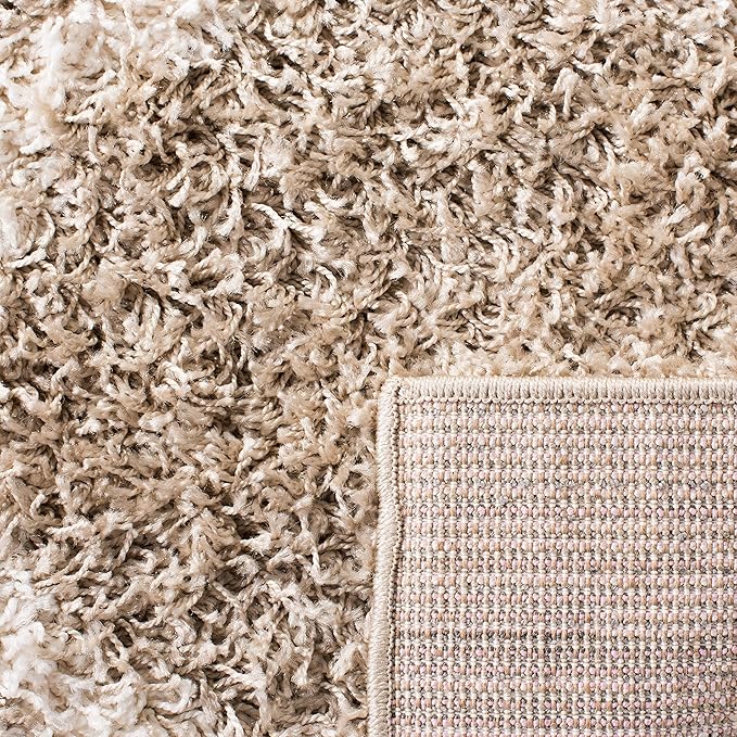 SAFAVIEH Dallas Shag Collection 2'3" x 10' Beige/Ivory SGDS257D Trellis Non-Shedding Living Room Bedroom Dining Room Entryway Plush 1.5-inch Thick Runner Rug