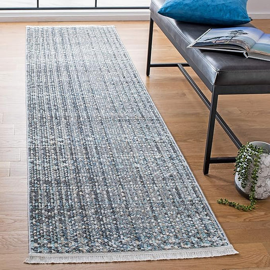 SAFAVIEH Sedona Collection Runner Rug - 2'4" x 9', Dark Grey & Ivory, Moroccan Boho Tribal Design, Non-Shedding & Easy Care, Ideal for High Traffic Areas in Living Room, Bedroom (SED819F)