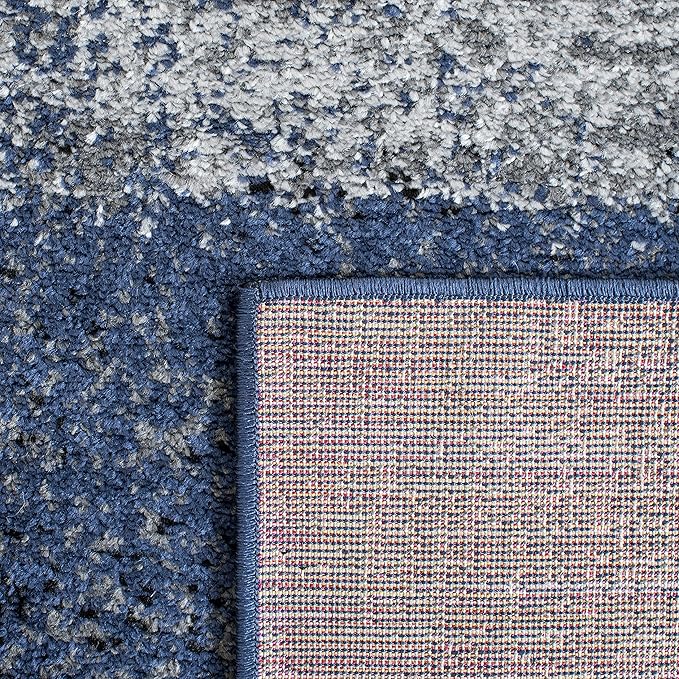 SAFAVIEH Adirondack Collection Runner Rug - 2'6" x 14', Grey & Blue, Modern Abstract Design, Non-Shedding & Easy Care, Ideal for High Traffic Areas in Living Room, Bedroom (ADR112H)