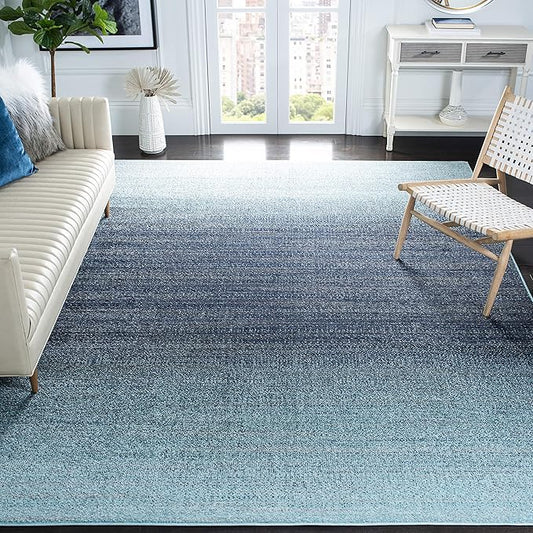 SAFAVIEH Adirondack Collection Accent Rug - 3' x 5', Purple & Grey, Modern Ombre Design, Non-Shedding & Easy Care, Ideal for High Traffic Areas in Entryway, Living Room, Bedroom (ADR142V)