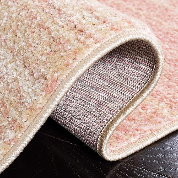 SAFAVIEH Adirondack Collection Runner Rug - 2'6" x 8', Pink & Ivory, Modern Ombre Design, Non-Shedding & Easy Care, Ideal for High Traffic Areas in Living Room, Bedroom (ADR142U)